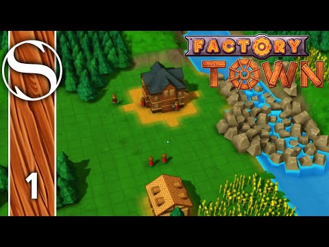 A New Factorio-like - Let's Play Factory Town - Factory Town Gameplay Part 1