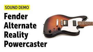 Video thumbnail for Fender Alternate Reality Powercaster - Sound Demo (no talking) by Guitar Bonedo
