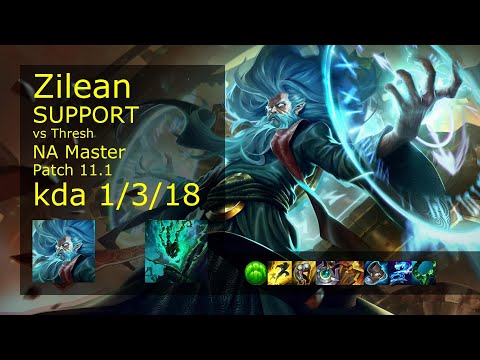 Zilean Support vs Thresh - NA Master 1/3/18 Patch 11.1 Gameplay