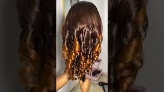 Reverse bombshell curls technique