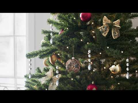 HOHIYA 30 Pcs Crystal Christmas Tree Ornaments Clear Acrylic Hanging Prisms and Garland Beads Sparkle Holiday Decoration for Wedding Centerpieces Party Chandelier and Home Decor video