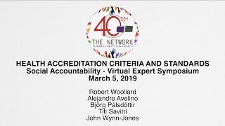 HEALTH ACCREDITATION CRITERIA AND STANDARDS | March 5, 2019
