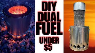 DIY 2-in-1 Downdraft Gasification Smokeless Stove | Simple Build For $4.79