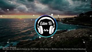Skrillex x DJ Snake &amp; Aazar x Garmiani - Dirty Vibe x Bomb A Drop (EDM TV Mashup)