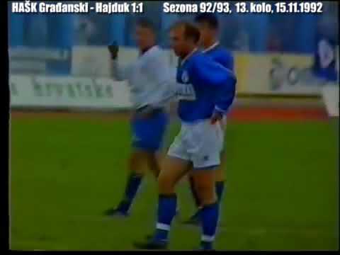 HAŠK Građanski - Hajduk 1:1  1. HNL 92/93, 13. kolo, 15.11.1992