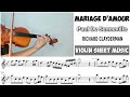 Free Sheet || Mariage D'Amour - Paul De Senneville || Violin Sheet Music