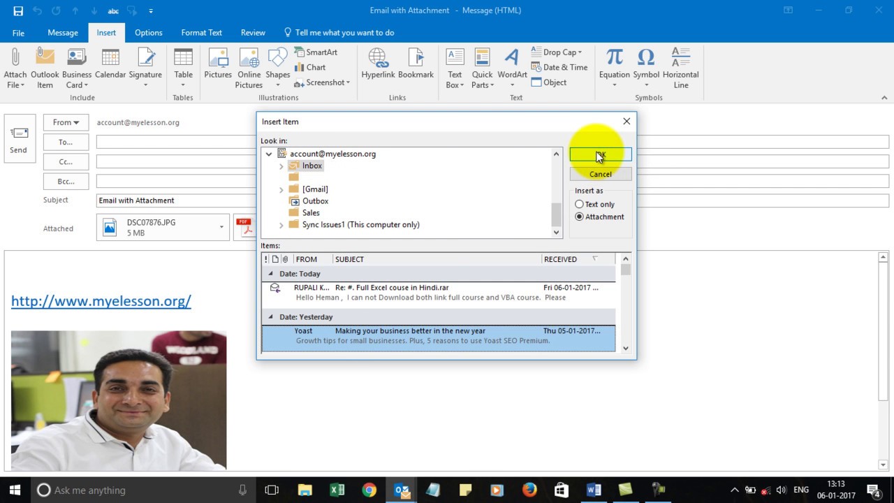 How to Add Attachment in Email in Outlook