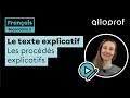 Les procédés explicatifs | Français | Alloprof