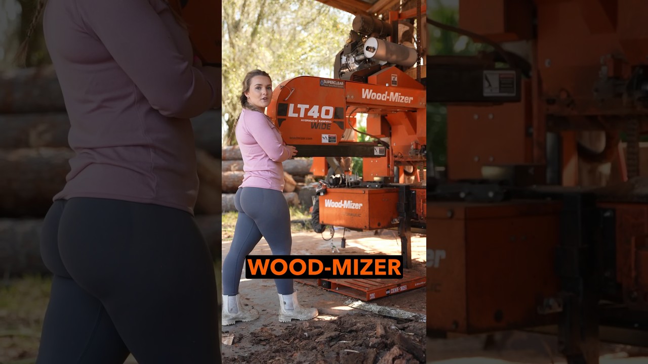 This is my Wood-Mizer LT40 Wide Hydraulic sawmill that I use daily to cut slabs here at our shop.