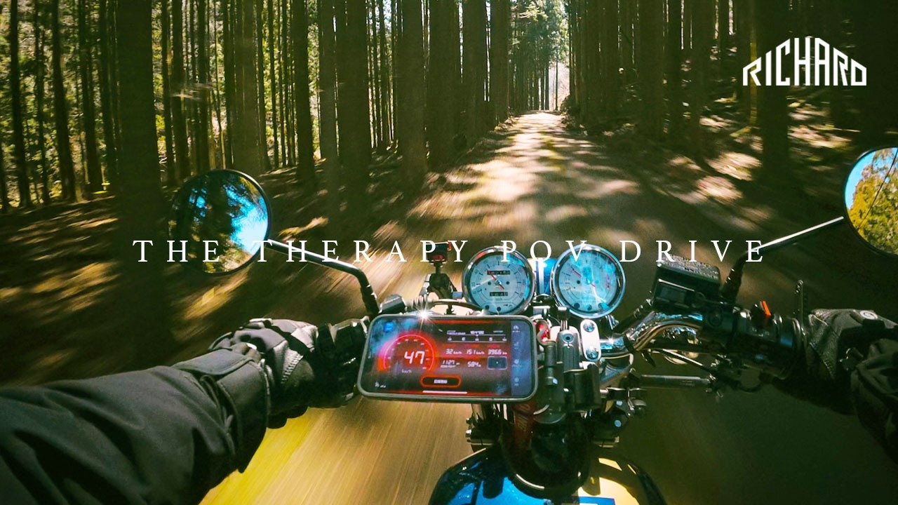 THE THERAPY POV DRIVE 3月の美しい京都の山道をのんびり走る | YAMAHA SR400 | 単気筒バイクのサウンド | ASMR
