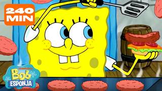 Bob Esponja | 4 Horas do Bob Esponja no Siri Cascudo 🍔 | Bob Esponja em Português