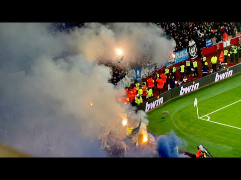 Greatest fans ever at the Emirates (Arsenal vs. FC Zurich 3.11.22) Zurich fans crazy pyro show
