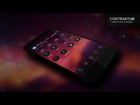 Next Launcher Theme Contrastum Video