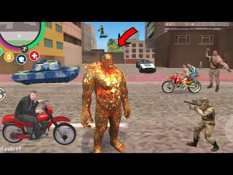 Rope Hero: Vice Town - (Mutant Man Jumped on Tall Building) Stone Giant Lifted Army Jeep and Throw