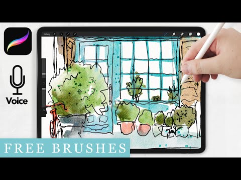 Loose Watercolor Architecture Illustration // FAST & EASY // Procreate Watercolor Tutorials