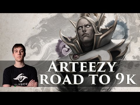 Team Secret Arteezy Invoker ranked gameplay road to 9k [8750]