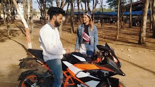 She is NOT a GOLD DIGGER Prank With KTM RC 390/ Va