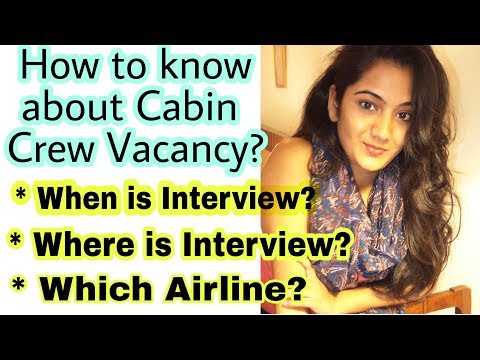 How to know Cabin Crew/ Air Hostess/ Airport Ground staff Job Vacancies & Updates Video