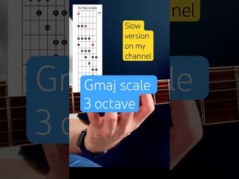 Gmaj scale 3-octave #guitarlesson #howtoplayguitar #guitarscales #guitarra #guitarrista #gitar