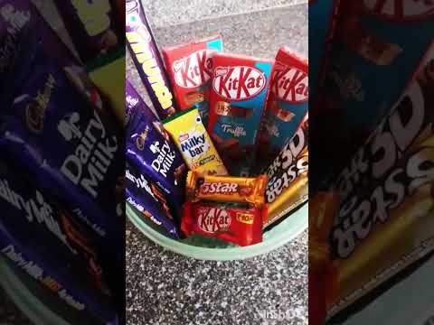Chocolate Basket|Gift hamper #KitKat #cadbury #silk #platter #chocolate