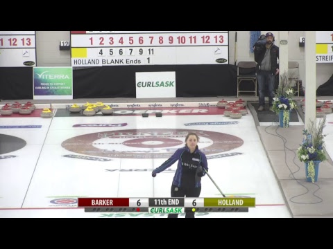 CURLSASK 2019 Scotties - Draw 5 - Jan 23/19 7:30 pm - Barker vs Holland