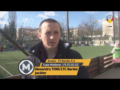 (Interviu) Alexandru TONU, jucător FC Bardar (12.02.2023) Cupa Moldovei, 1/8