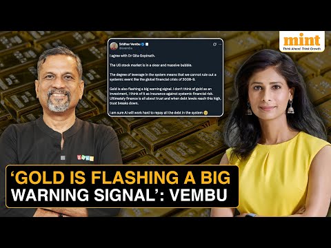 Thumbnail for ‘US Stock Market A MASSIVE Bubble…’, Zoho Cofounder & Gita Gopinath's Warning On US Equities, Gold by Gita Gopinath