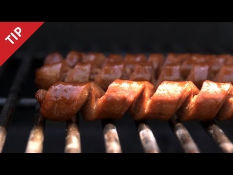 Spiral-Cut Your Hot Dog for Grilling