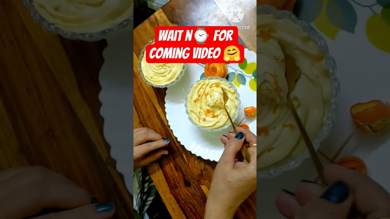 2 - Min Banana Orange Mousse 😍 No Gelatin, No Bake Dessert। Quick & Creamy Recipe #Shorts #mousse
