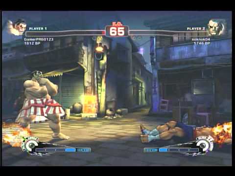 E. Honda vs Sagat Super Street Fighter 4 xbox live ranked match noknok04