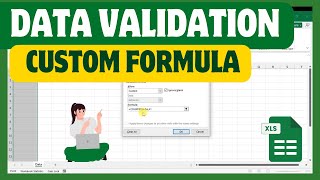 How To Use Custom Formula In Data Validation Step By Step