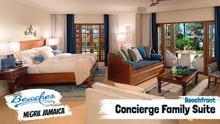 Tropical Beachfront Oversized Concierge Family Suite | Beaches Negril, Jamaica | Tour & Review 4K