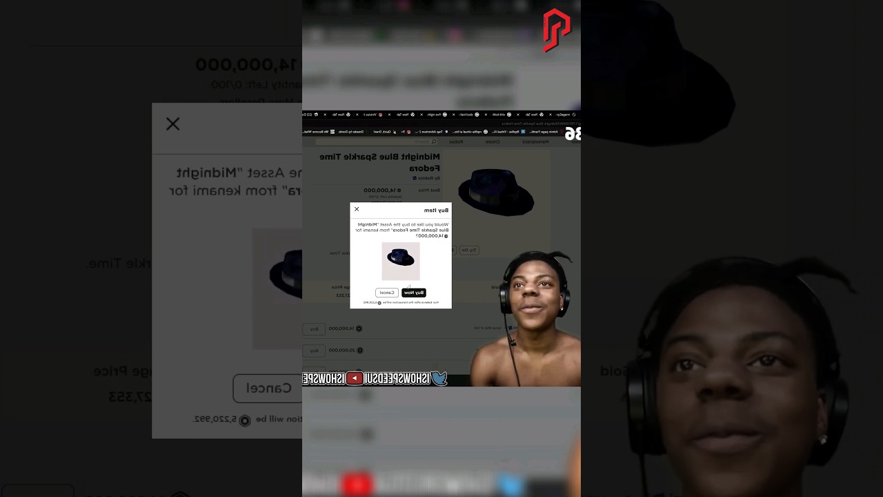 IshowSpeed Buang Uang 2Miliar Karna Ga Sengaja. Topi Roblox