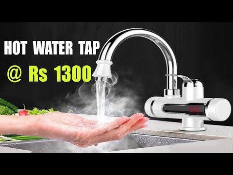 Showing the hot water tap