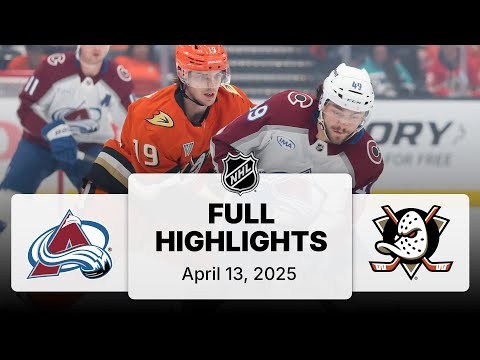 NHL Highlights | Avalanche vs. Ducks - April 13, 2025