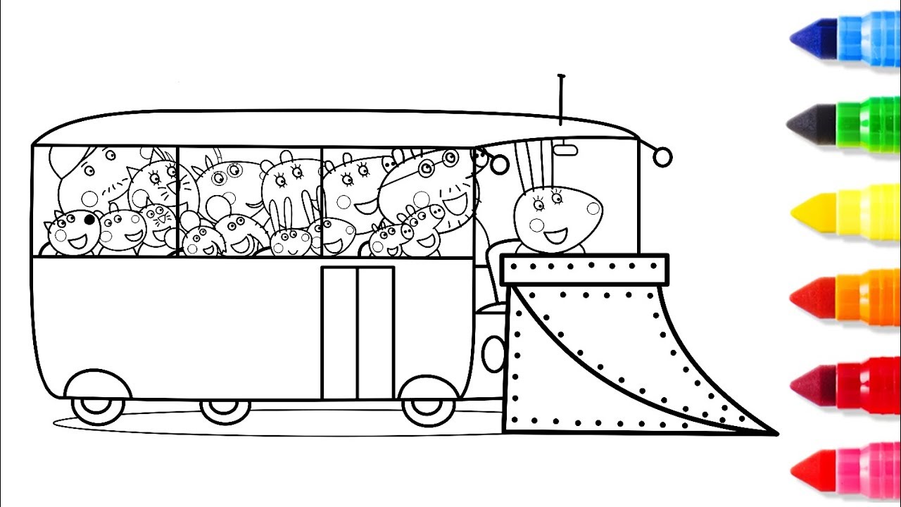 Big Bus Coloring Pages | Big Drawing Pages For Kids | Learn to Colouring