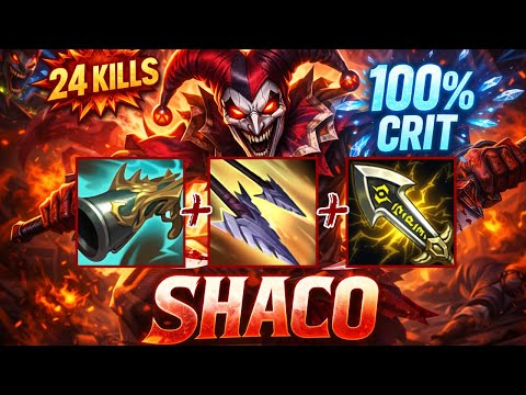 24 Kills 100% Crit Shaco Ranked - S15 Flex [League of Legends] Full Gameplay - Infernal Shaco