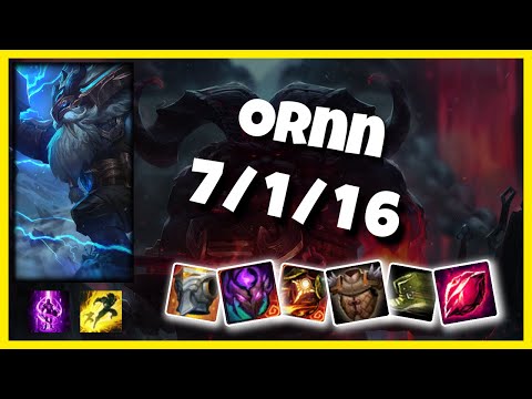 Korean Challenger Ornn Top (7/1/16) Gameplay Replay - Patch 10.18
