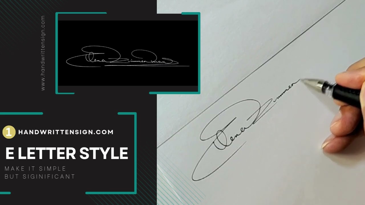E Signature Letter Style 1