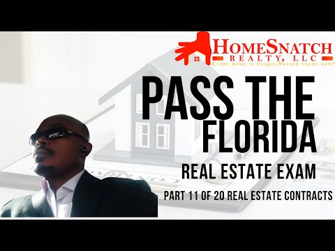 Pass the Florida Real Estate Exam: Real Estate Contracts (12%) – 20 Practice Questions (Part 11/20)