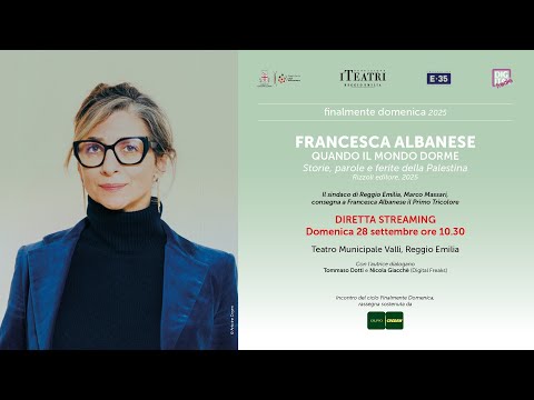 Finalmente Domenica 2025. Incontro  con Francesca Albanese
