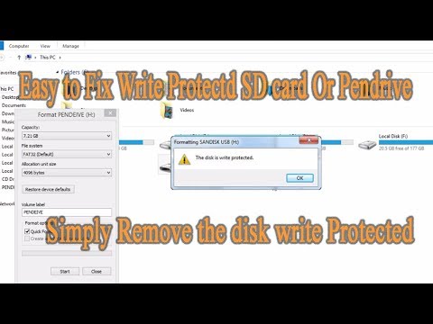 How to remove write protection from sd card Video