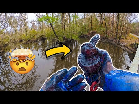 I Dropped My Giant Magnet In A Saltwater Swamp! This Is What I Found! - Magnet Fishing