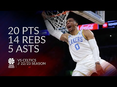 Russell Westbrook 20 pts 14 rebs 5 asts vs Celtics 22/23 season