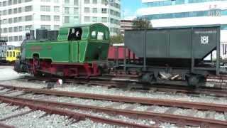 preview picture of video 'Santa Bárbara: Eine deutsche Lok/Una loco alemana en el Museo del Ferrocarril de Asturias (Gijón)'