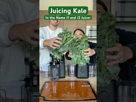 Juicing Kale in The Nama J1 and J2 juicers. Use code JEAN10 for 10% off all Nama juicers. #juicing