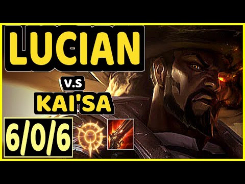 GHOST (LUCIAN) vs KAI'SA - 6/0/6 KDA BOTTOM ADC GAMEPLAY - KR Ranked GRANDMASTER
