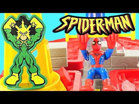 Spiderman Crane Capture Race Track Marvel Super Hero Motorcycle Spider-Man vs Electro DCTC