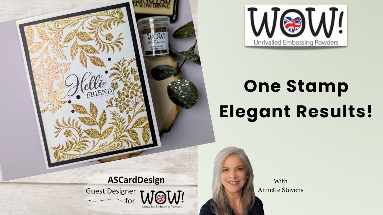Elegant Heat Embossing Card | WOW Embossing Powder Technique