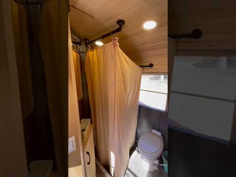 Luxury Bathroom in a School Bus? Tour our Tiny Home Skoolie Bathroom! #tour #homemade #travel